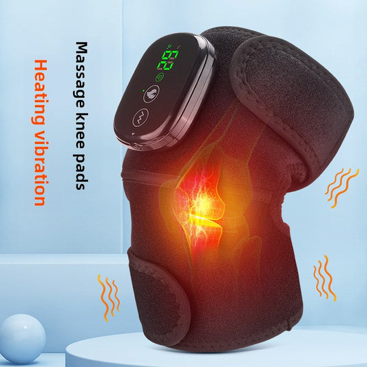Black heated knee massager with vibration