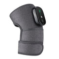 Grey heated knee massager with digital display and adjustable strap