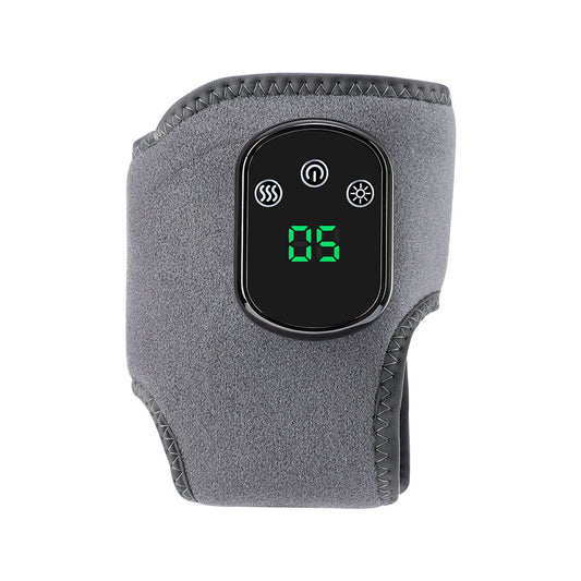 Grey cordless heated ankle massager with digital display