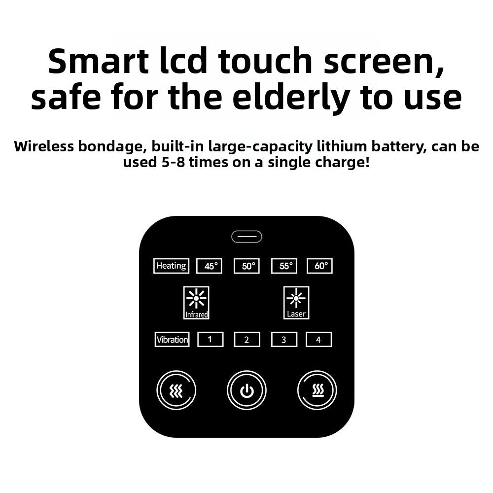 Touch control panel with heat and vibration settings