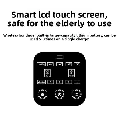 Touch control panel with heat and vibration settings