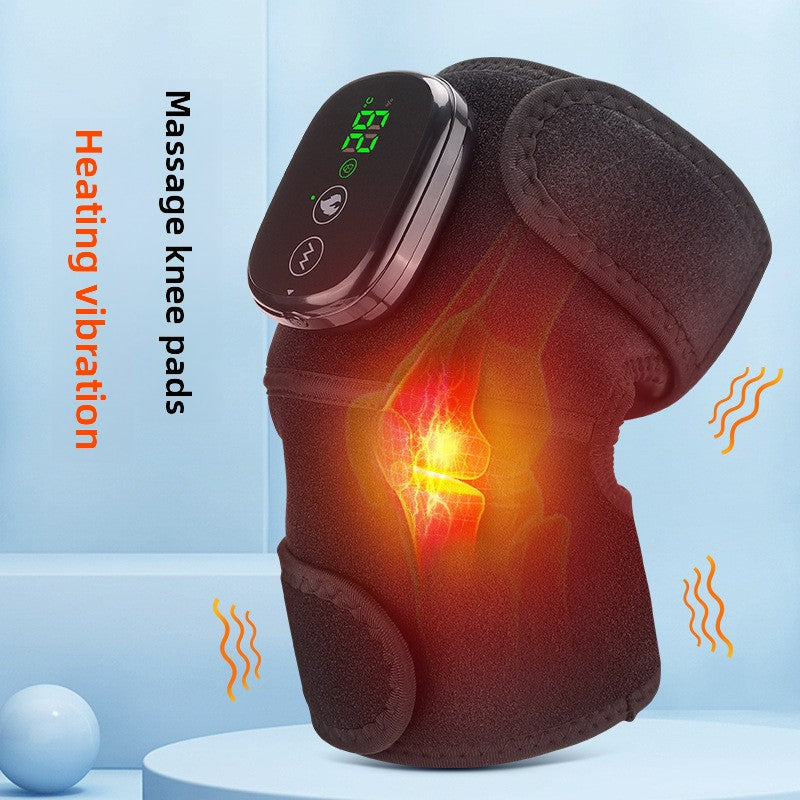 Black heated knee massager with vibration