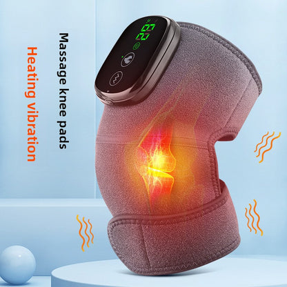 Grey heated knee massager with vibration